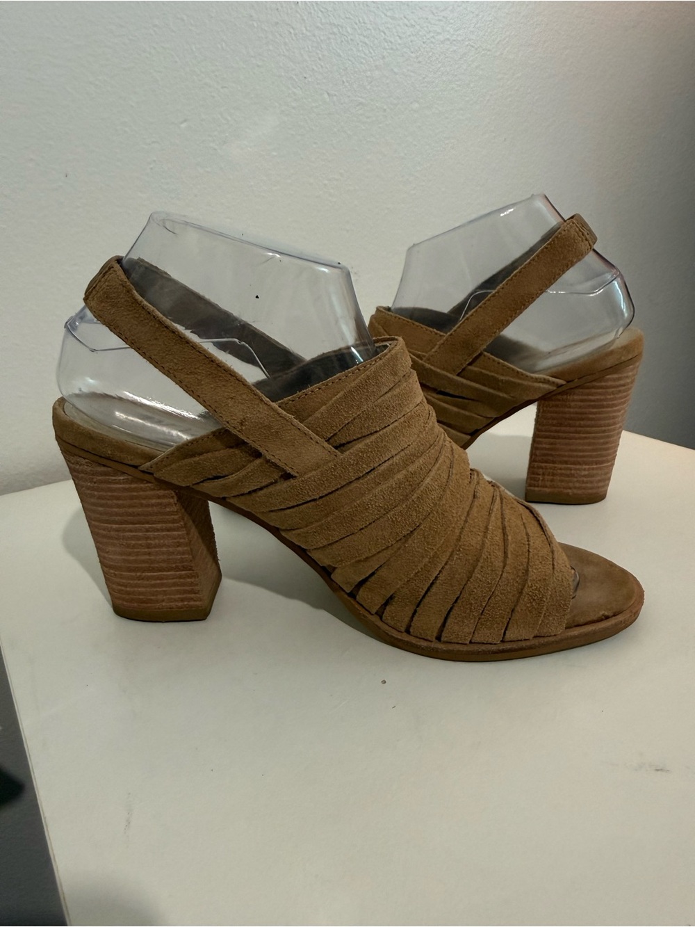 Matisse Womens Tan Suede Block Heel Slingback Sandals - Picture 7 of 16